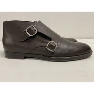 JIMMY CHOO Made in Italy Double Monk Strap Leather Boot‎ in Brown 44 US 11 $1095